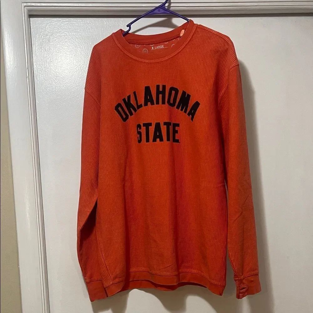 Pressbox Vibrant Oklahoma State Orange Graphic Long Sleeve extra large